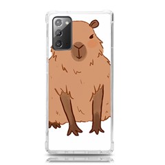 Capybara Art T- Shirt Cute Capybara Art T- Shirt Yoga Reflexion Pose T- Shirtyoga Reflexion Pose T- Shirt Samsung Galaxy Note 20 Tpu Uv Case by hizuto