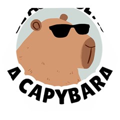 Capybara T- Shirt Be As Cool As A Capybara- A Cute Funny Capybara Wearing Sunglasses T- Shirt Yoga Reflexion Pose T- Shirtyoga Reflexion Pose T- Shirt Wooden Puzzle Hexagon by hizuto
