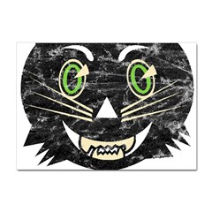 Vintage Halloween Black Cat T- Shirt Vintage Halloween Black Cat T- Shirt Crystal Sticker (a4) by ZUXUMI