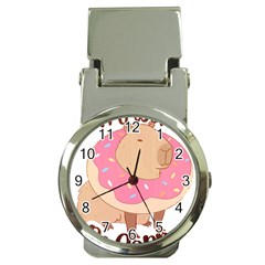 Capybara T- Shirt Cute Gentlemen Capybara T- Shirt Yoga Reflexion Pose T- Shirtyoga Reflexion Pose T- Shirt Money Clip Watches by hizuto