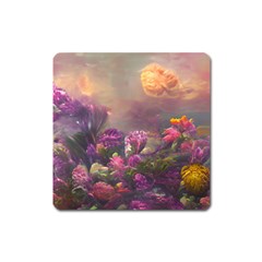 Floral Blossoms  Square Magnet by Internationalstore