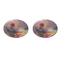 Floral Blossoms  Cufflinks (oval) by Internationalstore