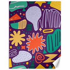 Colorful Shapes On A Purple Background Canvas 12  X 16  by LalyLauraFLM