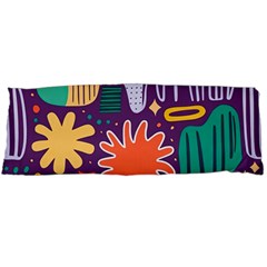 Colorful Shapes On A Purple Background Body Pillow Case (dakimakura) by LalyLauraFLM