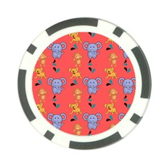 Elephant Monkey Dog Cartoon Poker Chip Card Guard by Pakjumat