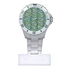 Fishes Pattern Background Plastic Nurses Watch by Pakjumat