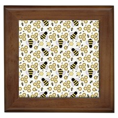 Bee Honeycomb Honeybee Insect Framed Tile by Pakjumat