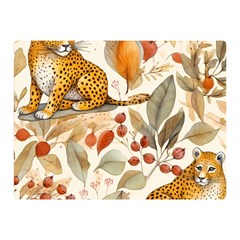 Fur Big Cat Spots Zoo Fast Hunter Two Sides Premium Plush Fleece Blanket (mini) by Pakjumat