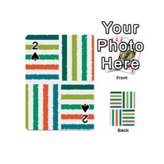 Striped Colorful Pattern Graphic Playing Cards 54 Designs (mini) by Pakjumat