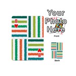 Striped Colorful Pattern Graphic Playing Cards 54 Designs (Mini) Front - Heart8