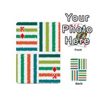Striped Colorful Pattern Graphic Playing Cards 54 Designs (Mini) Front - DiamondK