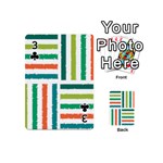 Striped Colorful Pattern Graphic Playing Cards 54 Designs (Mini) Front - Club3