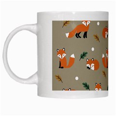 Fox Pattern Texture White Mug by Pakjumat