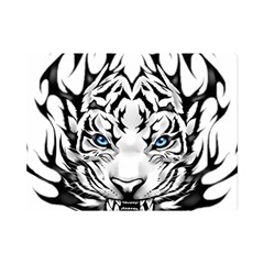 White And Black Tiger Premium Plush Fleece Blanket (mini) by Sarkoni