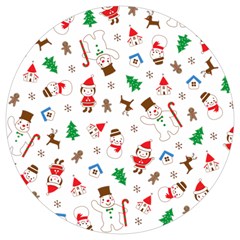Christmas Santa Claus Pattern Round Trivet by Sarkoni