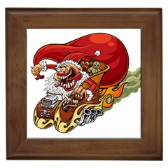 Funny Santa Claus Christmas Framed Tile by Sarkoni