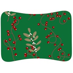 Christmas December Background Velour Seat Head Rest Cushion by uniart180623