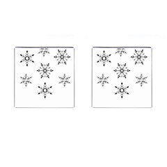 Black And White Pattern T- Shirt Black And White Pattern 12 Cufflinks (square) by EnriqueJohnson