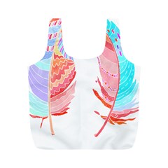 Feathers Design T- Shirtfeathers T- Shirt (2) Full Print Recycle Bag (m) by EnriqueJohnson