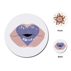 Lips -18 Playing Cards Single Design (round) by SychEva