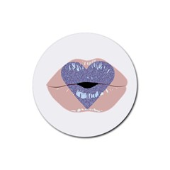 Lips -18 Rubber Coaster (round) by SychEva