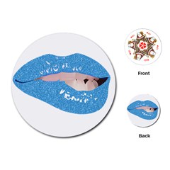 Lips -21 Playing Cards Single Design (round) by SychEva