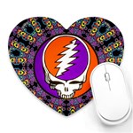 Gratefuldead Grateful Dead Pattern Heart Mousepad Front