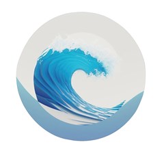 Wave Tsunami Tidal Wave Ocean Sea Water Mini Round Pill Box (pack Of 3) by uniart180623