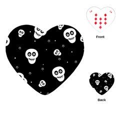 Skull Pattern Playing Cards Single Design (heart) by Ket1n9