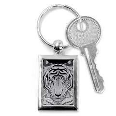 Tiger Head Key Chain (rectangle) by Ket1n9