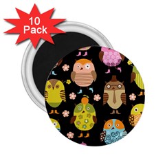 Cute Owls Pattern 2 25  Magnets (10 Pack)  by Ket1n9
