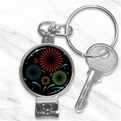 Fireworks With Star Vector Nail Clippers Key Chain by Ket1n9
