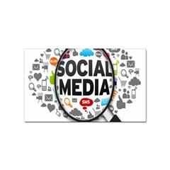 Social Media Computer Internet Typography Text Poster Sticker Rectangular (100 Pack) by Ket1n9