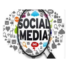 Social Media Computer Internet Typography Text Poster Premium Plush Fleece Blanket (large) by Ket1n9