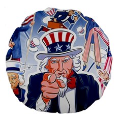 United States Of America Images Independence Day Large 18  Premium Flano Round Cushions by Ket1n9