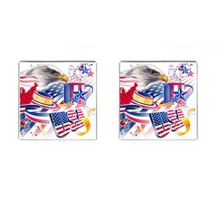 Independence Day United States Of America Cufflinks (square) by Ket1n9