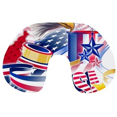 United States Of America Usa  Images Independence Day Travel Neck Pillow by Ket1n9