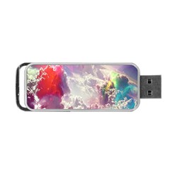 Clouds Multicolor Fantasy Art Skies Portable Usb Flash (two Sides) by Ket1n9