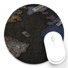 World Map Round Mousepad by Ket1n9