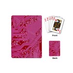 Pink Circuit Pattern Playing Cards Single Design (Mini) Back