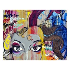 Graffiti-mural-street-art-painting Premium Plush Fleece Blanket (large) by Ket1n9