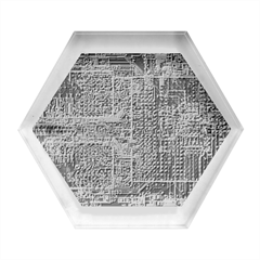 Technology Circuit Board Layout Pattern Hexagon Wood Jewelry Box by Ket1n9