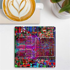 Technology Circuit Board Layout Pattern Uv Print Square Tile Coaster  by Ket1n9