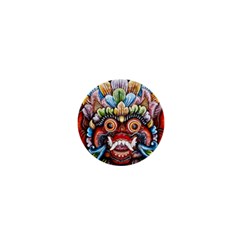 Wood Sculpture Bali Logo 1  Mini Magnets by Ket1n9