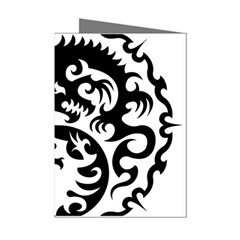 Ying Yang Tattoo Mini Greeting Cards (pkg Of 8) by Ket1n9