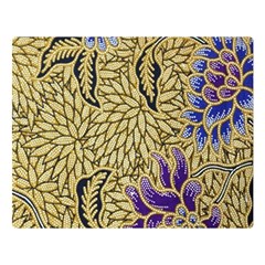 Traditional Art Batik Pattern Premium Plush Fleece Blanket (large) by Ket1n9