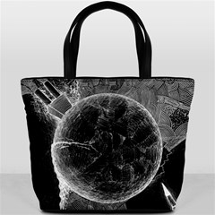 Space-universe-earth-rocket Bucket Bag by Ket1n9