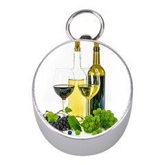 White-wine-red-wine-the-bottle Mini Silver Compasses by Ket1n9