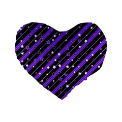Christmas Paper Star Texture Standard 16  Premium Heart Shape Cushions by Ket1n9