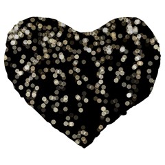 Christmas-bokeh-lights-background Large 19  Premium Flano Heart Shape Cushions by Ket1n9
